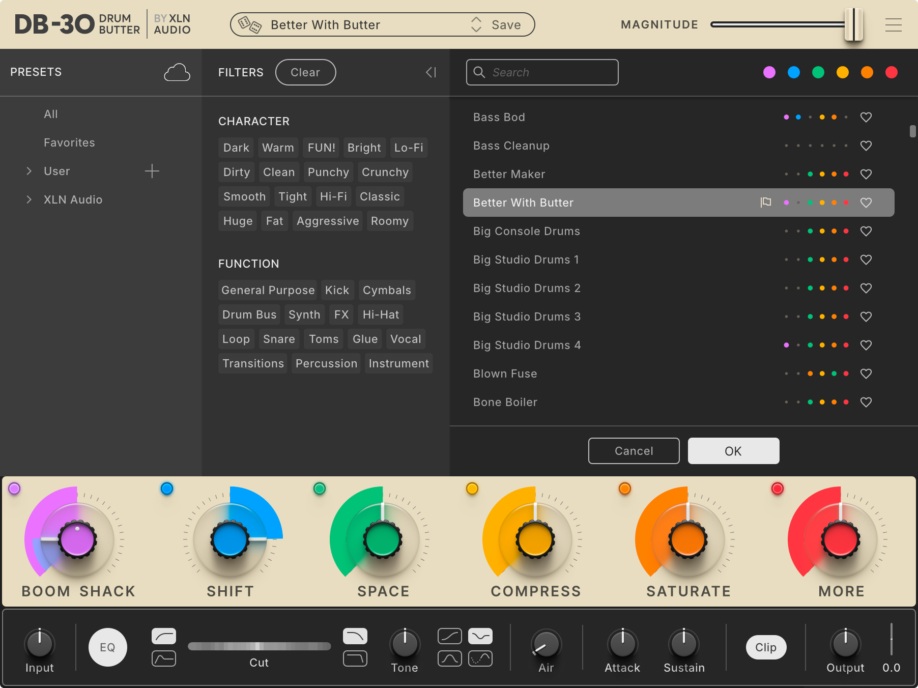 DB-30 Preset section